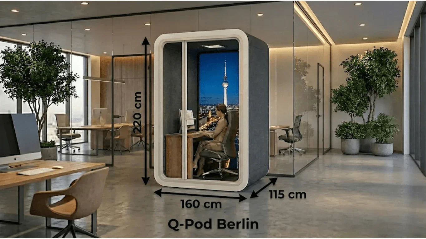 Berlin Akustik - Meeting - Booth – Schallisolierte Büro - Telefonkabine für 1 Personen - Office Möbel