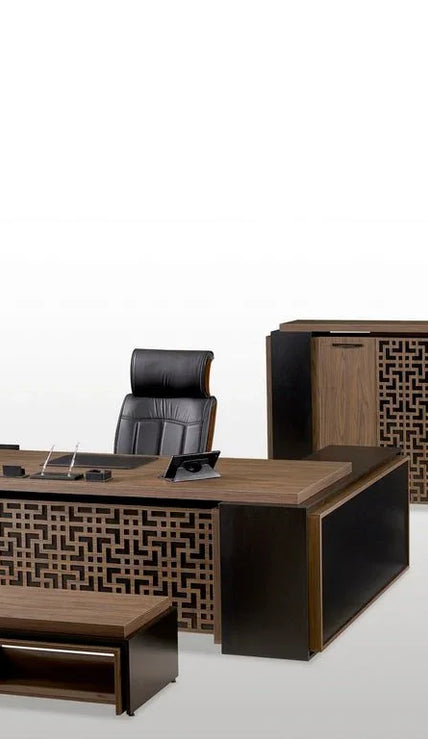 Büro-Möbel-Set Tuna 3-teilig in Eiche-Anthrazit für das Home-Office