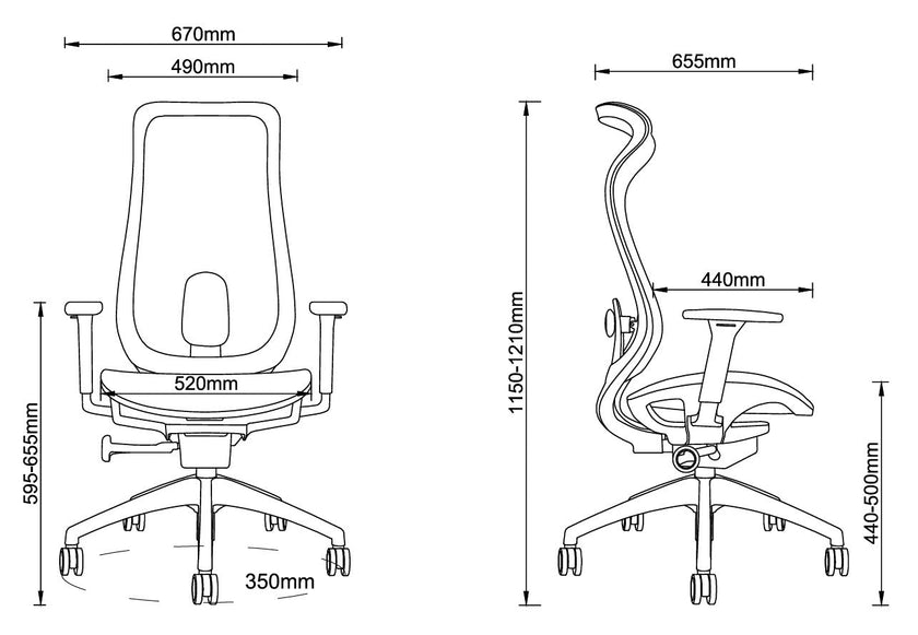 Bürostuhl Bova Black - Office Möbel