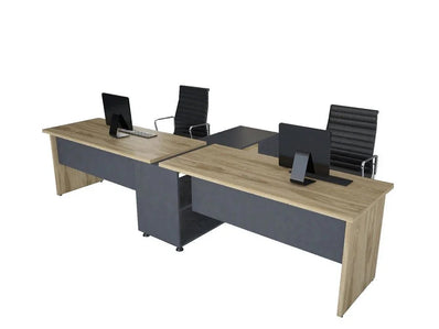 Doppelschreibtisch Side by Side Plus für 2 Personen - Office Möbel