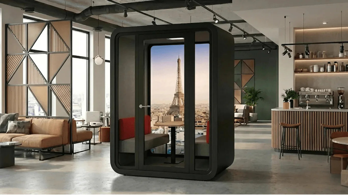Paris Akustik - Meeting - Booth – Schallisolierte Büro - Telefonkabine für 4 Personen - Office Möbel