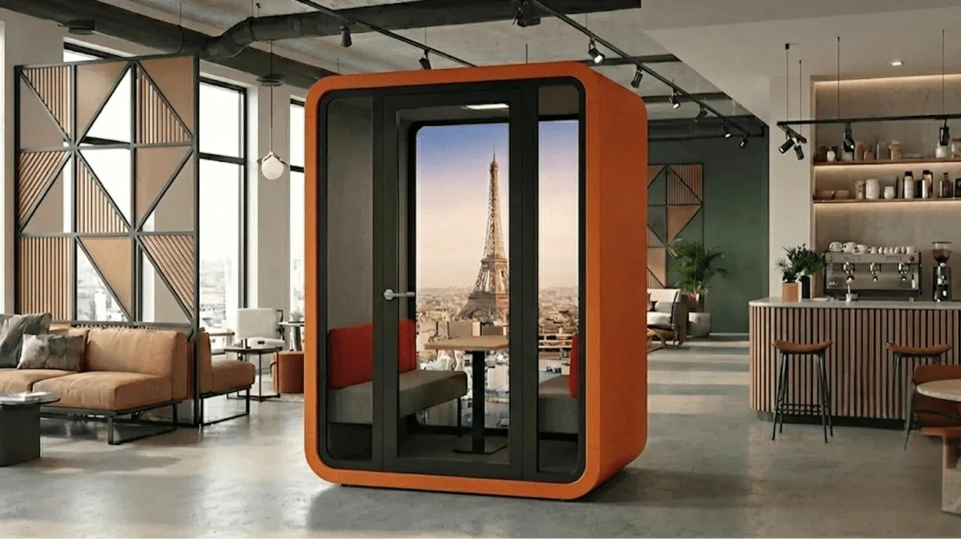 Paris Akustik - Meeting - Booth – Schallisolierte Büro - Telefonkabine für 4 Personen - Office Möbel