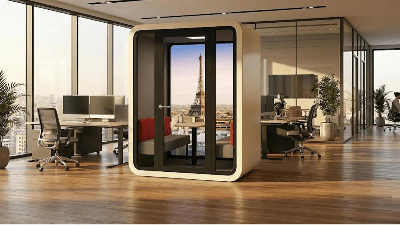 Paris Akustik - Meeting - Booth – Schallisolierte Büro - Telefonkabine für 4 Personen - Office Möbel