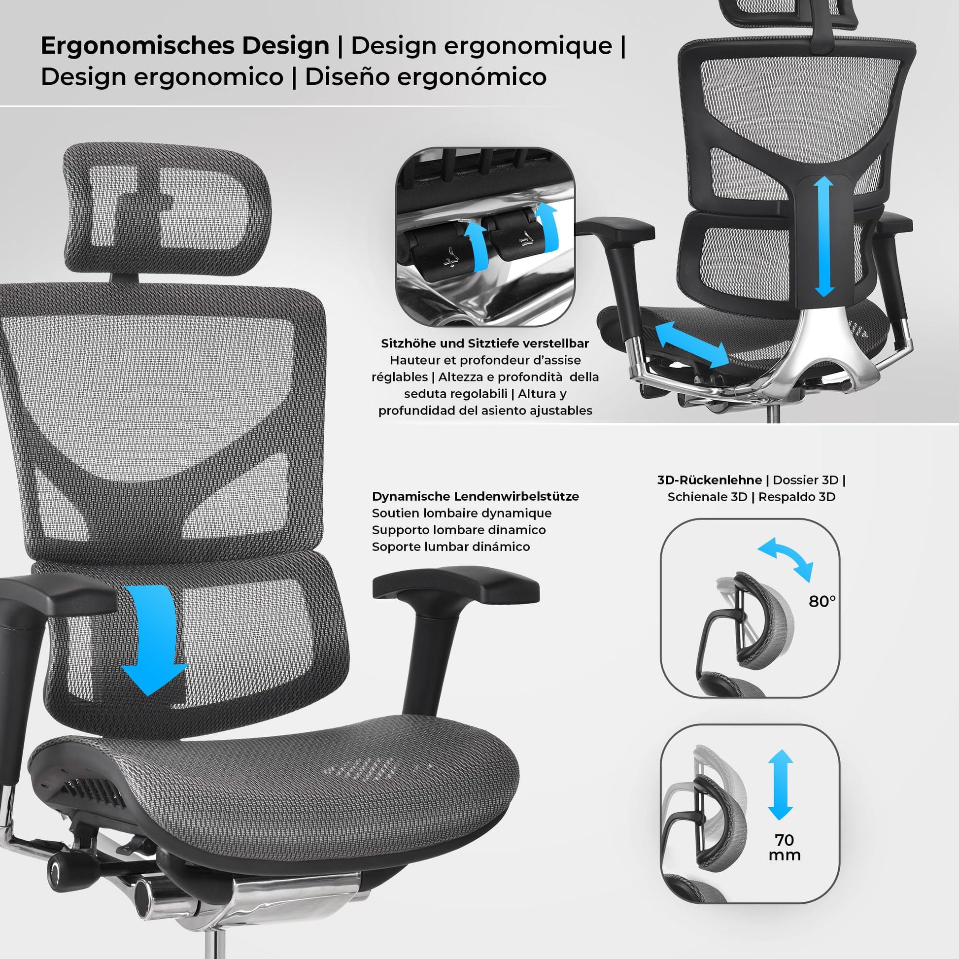 Bürostuhl Spokane Ergonomic - Office Möbel